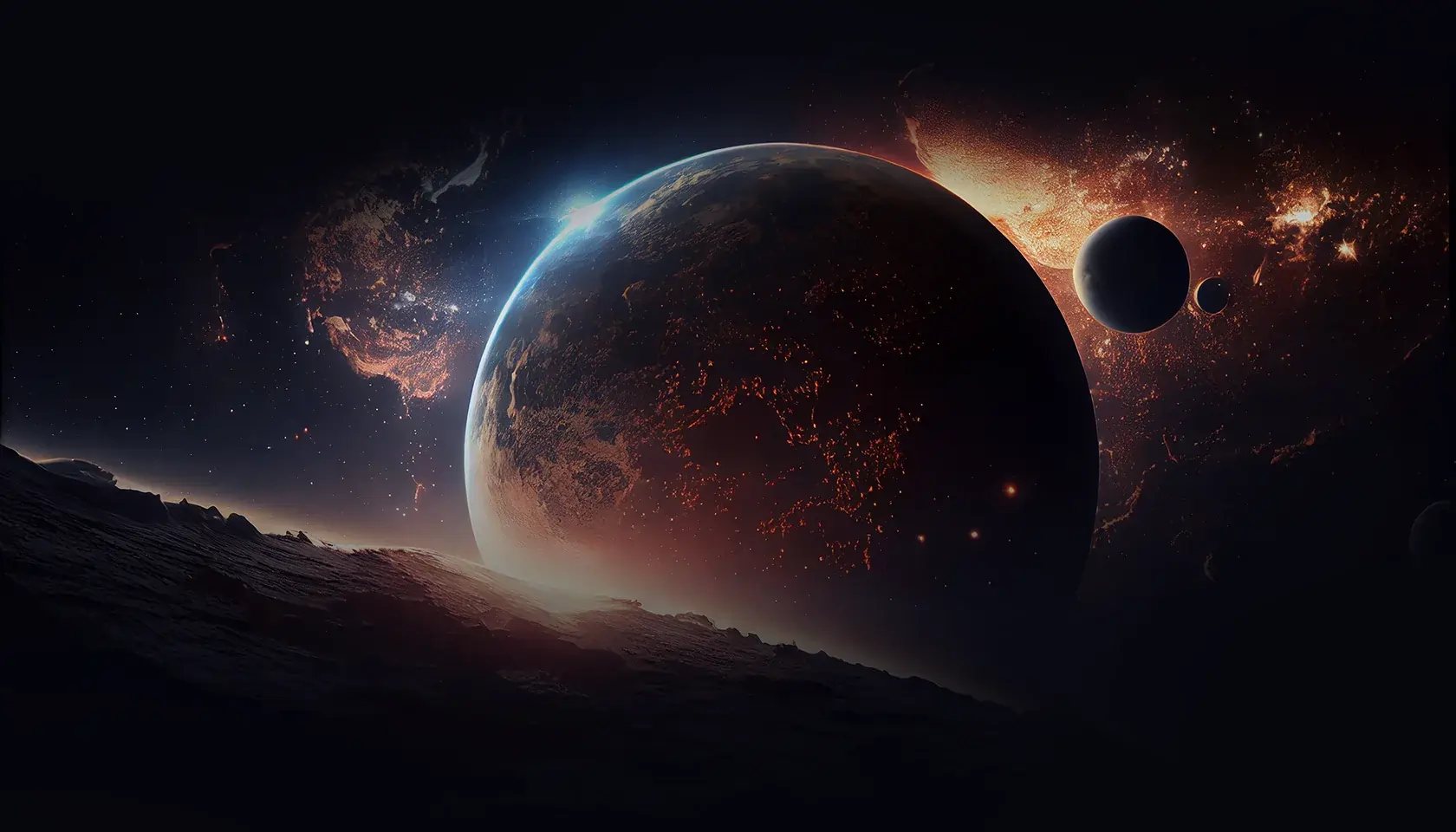 Background with planets